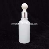 wholesale 30 ml white essential oil glass bottle with aluminum dropper