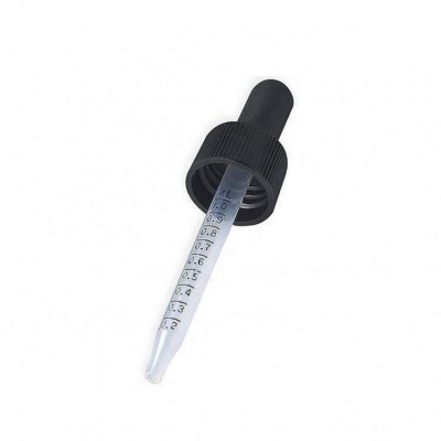 15ml Glass Bottle Dropper Black Pipette Dropper Top Calibrated Glass Pipette