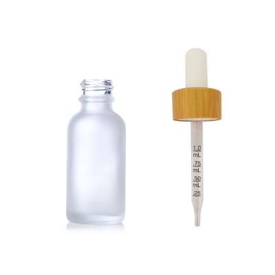 Embellish Skin Oil White Bottle Packaging Bamboo Dropper 5ml 10ml 15ml 20ml 30ml 50ml 100ml